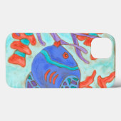 色ポップ・アートの魚 Case-Mate iPhoneケース (裏面 (横))