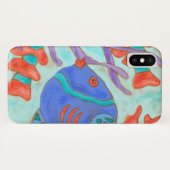 色ポップ・アートの魚 Case-Mate iPhoneケース (裏面(横))