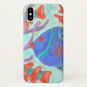 色ポップ・アートの魚 Case-Mate iPhoneケース (裏面)