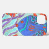 色ポップ・アートの魚 Case-Mate iPhoneケース (裏面 (横))