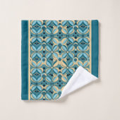 色ポップ・アートの バスタオルセット (ウォッシュタオル)