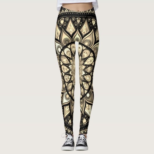 色マンダラの彫刻のスペクトル レギンス (正面)