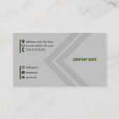 色ミニマルお洒落と正方形の線 名刺 (裏面)