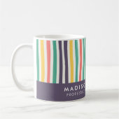 色ミニマル付きラインコーヒーマグ コーヒーマグカップ (左)