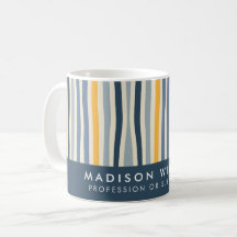 色ミニマル付きラインコーヒーマグ