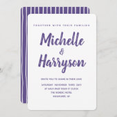 色ミニマル |紫外線 |結婚式招待状 招待状 (正面/裏面)