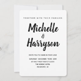 色ミニマル |黒 |結婚式招待状 招待状