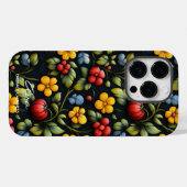 色モダンの花の模様はっきりした(Khohloma) Case-Mate iPhoneケース (裏面 (横))