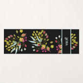 色モダンはっきりしたフローラパーソナライズされた ヨガマット (正面(横))