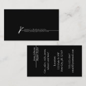 色モダンカスタム美容師鋏 名刺 (正面/裏面)