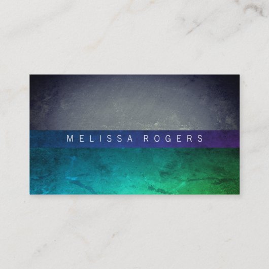 色モダンブロック 名刺 (正面)