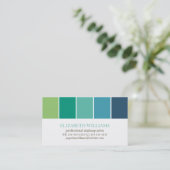 色モダンブロック 名刺 (スタンド正面)