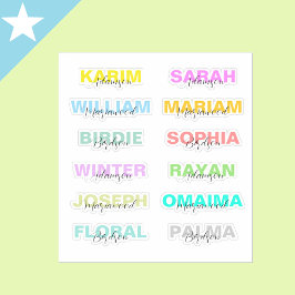 色モダン付きスクリプトの完全な名最高の前、防水 シール