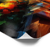 色モダン付きロマ鮮やかンス ポスター (コーナー)