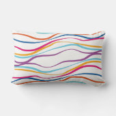 色モダン付き波のパターン ランバークッション (裏面)