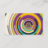 色モダン円シェイプ抽象芸術プロフェッショナル 名刺 (裏面)
