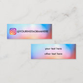 色モダン勾配ソーシャルメディアInstagram スキニー名刺 (正面/裏面)