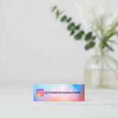 色モダン勾配ソーシャルメディアInstagram スキニー名刺 (スタンド正面)