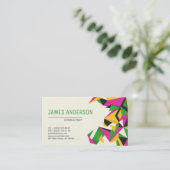 色モダン抽象芸術プロフェッショナル 名刺 (スタンド正面)