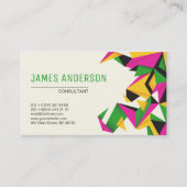 色モダン抽象芸術プロフェッショナル 名刺 (正面)