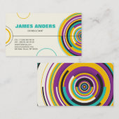 色モダン抽象芸術プロフェッショナル 名刺 (正面/裏面)
