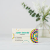 色モダン抽象芸術プロフェッショナル 名刺 (スタンド正面)