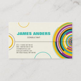 色モダン抽象芸術プロフェッショナル 名刺