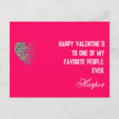 色モダン色ハートピンク好きなお葉書 シーズンポストカード (正面)