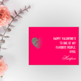 色モダン色ハートピンク好きなお葉書 シーズンポストカード