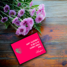 色モダン色ハートピンク好きなお葉書