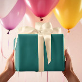 色モダン – 濃いティール(緑がかった色)ラッピング紙転が ラッピングペーパー