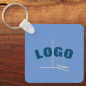 色モダン: #6B95D0 |コーンフラワーブルーかわいいキー キーホルダー (正面)