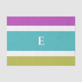 色モノグラムのブロックモダン抽象芸術ストライプの 薄葉紙