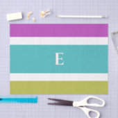 色モノグラムのブロックモダン抽象芸術ストライプの 薄葉紙 (クラフト)