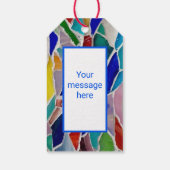 色モノグラム数々のモザイク ギフトタグ (裏面)