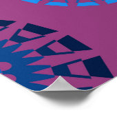 色丸い透かし数々の模様のシームレスな模様 ポスター (角)