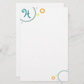 色丸「モノグラムH」文房具 便箋 (正面/裏面)