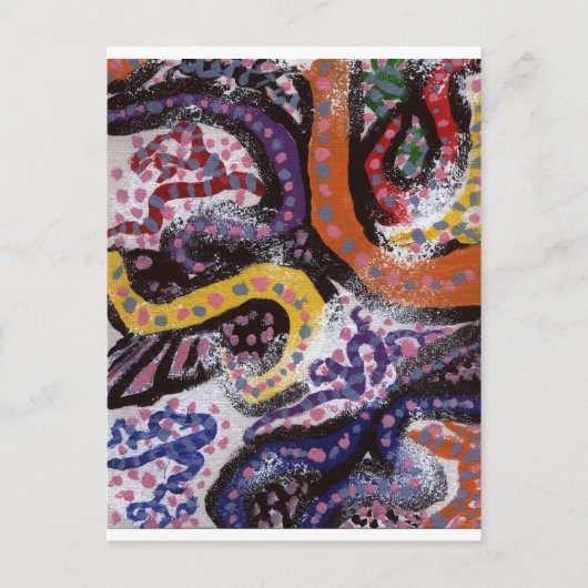 色付きつる植物1 ポストカード (正面)