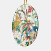 色付きのフィンガーペイントアート セラミックオーナメント (左)