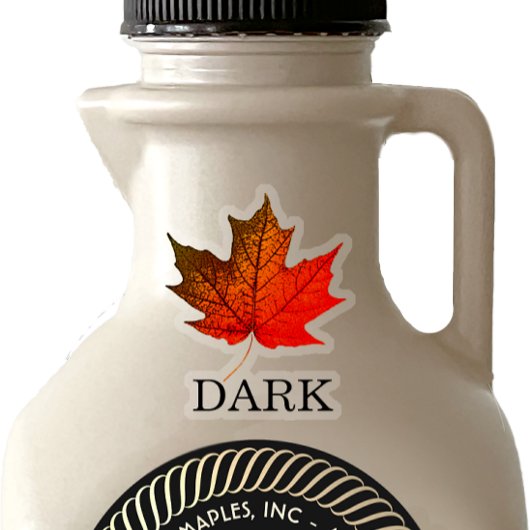 色付きのメープルリーフグレーディングステッカー シール