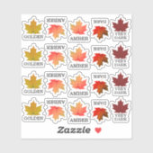 色付きのメープルリーフグレーディングステッカー シール (シート)