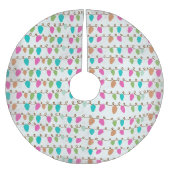 色付きのライトストリングホリデーツリースカート ブラッシュドポリエステルツリースカート (正面)