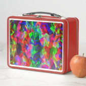 色付きの三角形またはカラフルの起伏。 メタルランチボックス (インサイチュ)