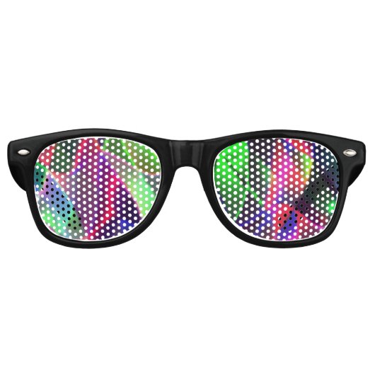 色付きの三角形またはカラフルの起伏。 レトロサングラス (正面)