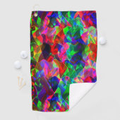 色付きの三角形またはカラフル波紋 ゴルフタオル (インサイチュ)