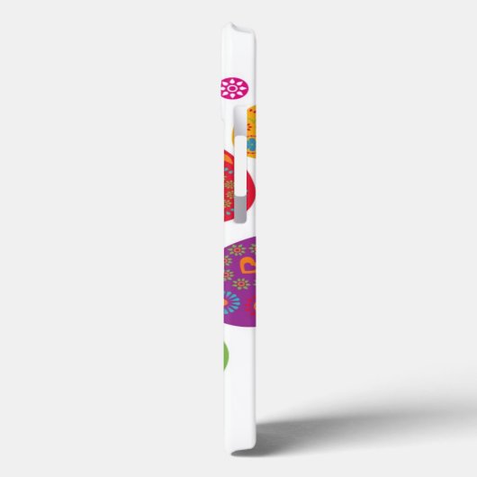 色付きの卵と花を持つイースターツリー Case-Mate iPhoneケース (裏面 / 左)