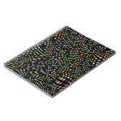 色付きの小さなドットの背景。丸の波。アブスター ノートブック (左側)