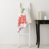 色付きの恐竜、雨を描いたシームレスなパターン シェルパブランケット (インサイチュ)