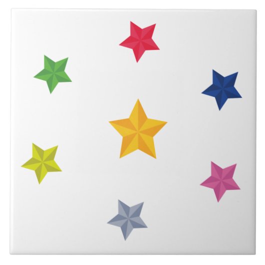 色付きの星のセット タイル (正面)