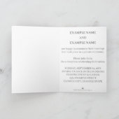 色付きの結婚式のカップルの手に指輪 案内状 (内部)